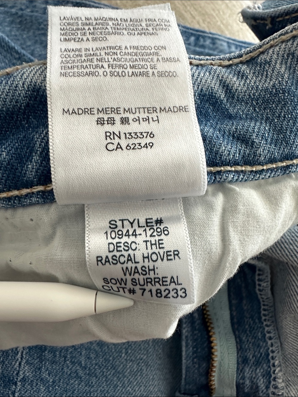 Mother Jeans-The Rascal Hover in Sow Surreal Size 29 - Picture 13 of 14